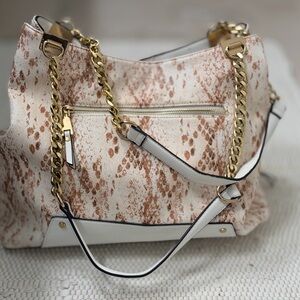 Stylish Cream and Brown Women's Bag